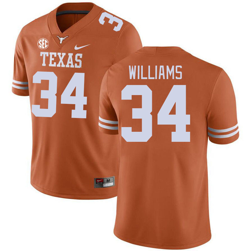 # 34 Ricky Williams Texas Longhorns Jerseys Football Stitched-Orange